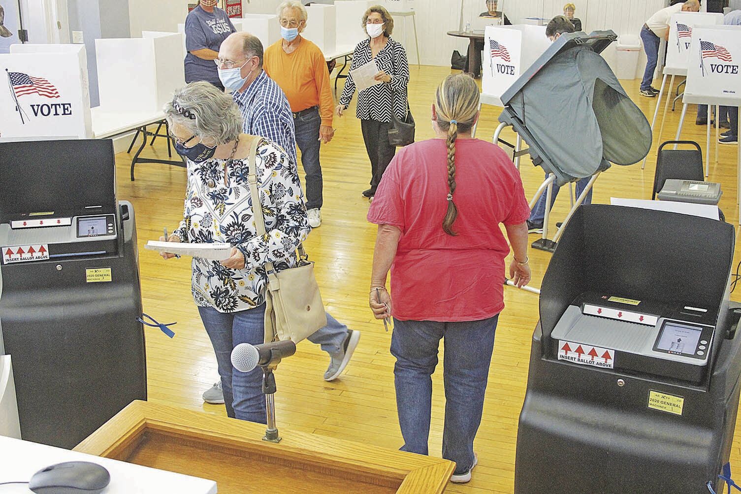Opening day of in person voting